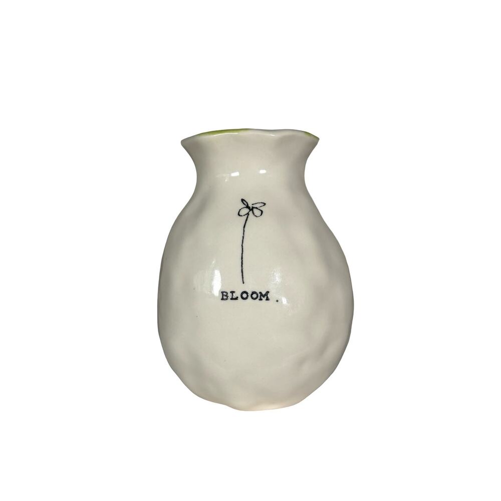 Rae Dunn BLOOM Dimpled Ceramic Bud Vase Farmhouse Decor